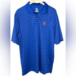 Majestic New York Mets Blue Polo Shirt Mens XL Embroidered Logo